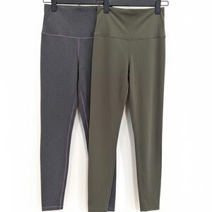 Stylish Gray and Green Women's Leggings